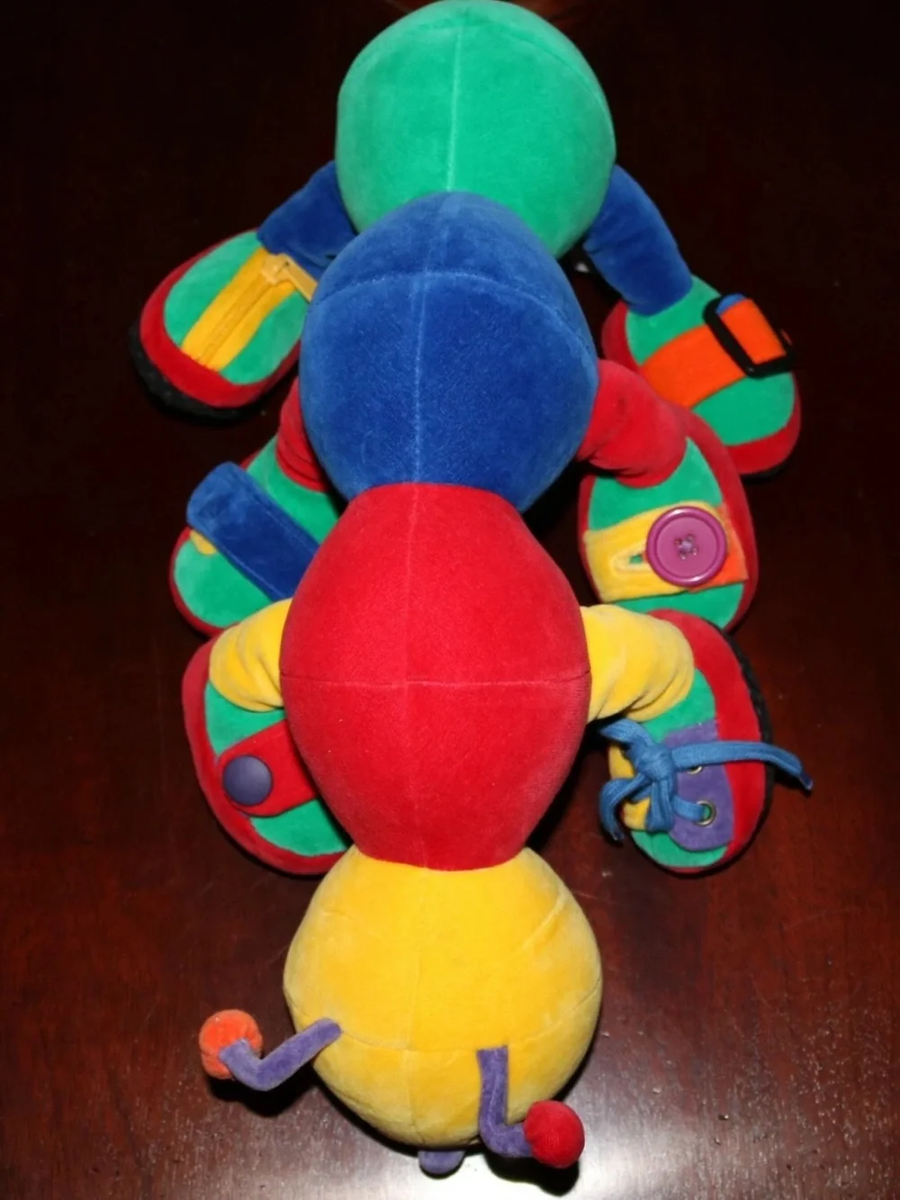 Learning Caterpillar Zip Button Snap Developmental Toy by Aurora Baby